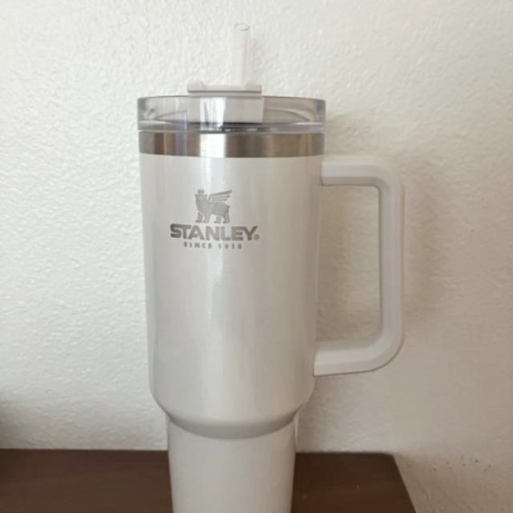 White Pearlescent Stanley Cup 40 oz Tumbler